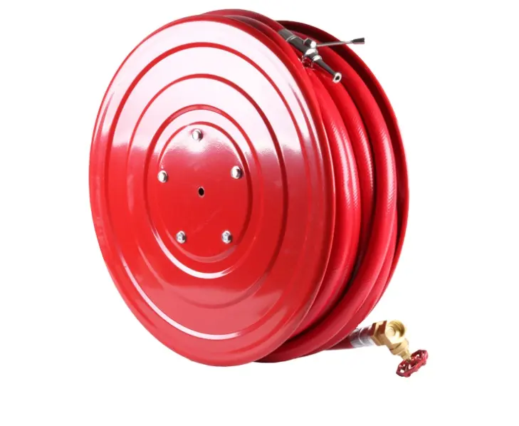 High quality Manual Swing / Automatic 3/4 inch 1'' 30 Meters High Pressure Fire Hose Reel