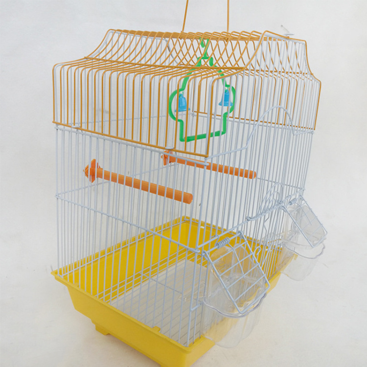 collapsible bird cage mesh net cheap electroplating bold galvanizing Anti-rust metal wooden material birds cages