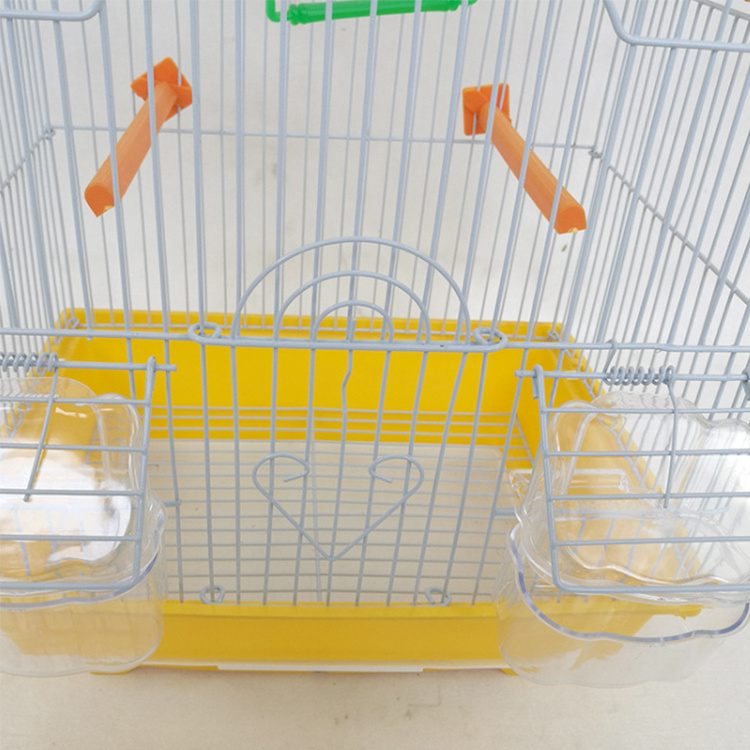 collapsible bird cage mesh net cheap electroplating bold galvanizing Anti-rust metal wooden material birds cages