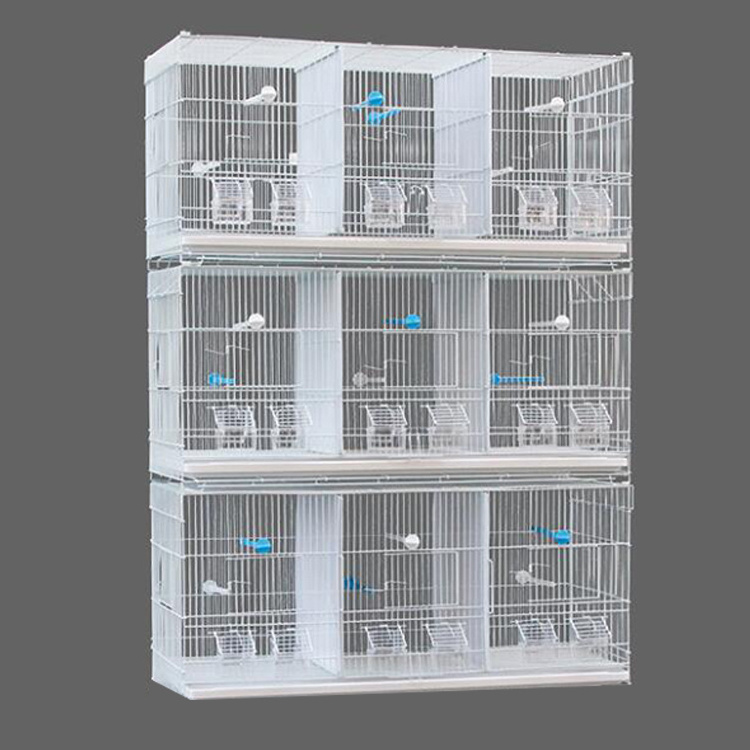 Multi space bird cage High Quality heavy duty Wire Steel breeding parrot cage three space bird cages that can be kept separately