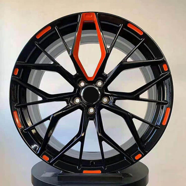 Forged Wheel 18 19 20 21 22 Gradual Line Concave Wheels 24 Inch And 5x120 Orange Black Rims With Thin Spoke Fit For X5 X6 X7 X5m