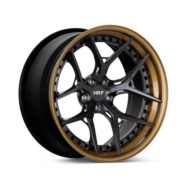 Deep Dish Offset Bronze Lip Black Barrels Passenger Car Wheels Tires 4x108 19 Inch For Bmw G05 X5 E70 550i F10 7 Series