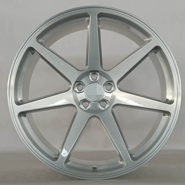 Forged Brushed Silver Alloy Car Rims 5x112 5x114.3 Wheels R18 19 Concave 7 Spoke