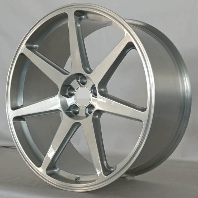 Forged Brushed Silver Alloy Car Rims 5x112 5x114.3 Wheels R18 19 Concave 7 Spoke