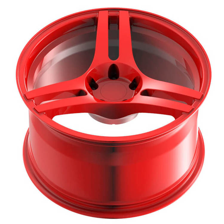 Alloy Wheels 18 Inch Red 3 Spoke Car Rims For Racing Car Performance 17'' 18'' 19'' 20'' 21'' 22'' 23'' 24'' Width 8-12j