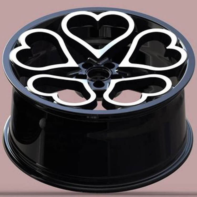 2023 Rim Wheel Jantes 19 Luxury 4x100 5 6 lug Rims with hearts 6061-t6 Heart Shape Alloy Wheels