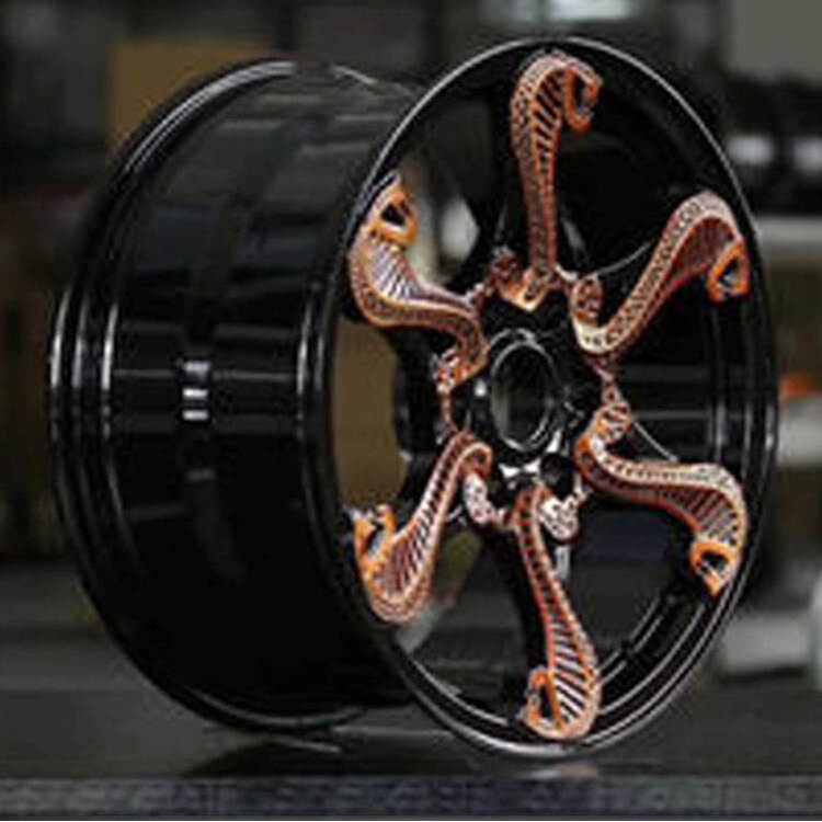 18 19x9 20 21 22 Inch Of Alloy Forged Black Red Wheels Custom Factory Red Cobras Mamba Sport Style Rims Car Spoke Wheel