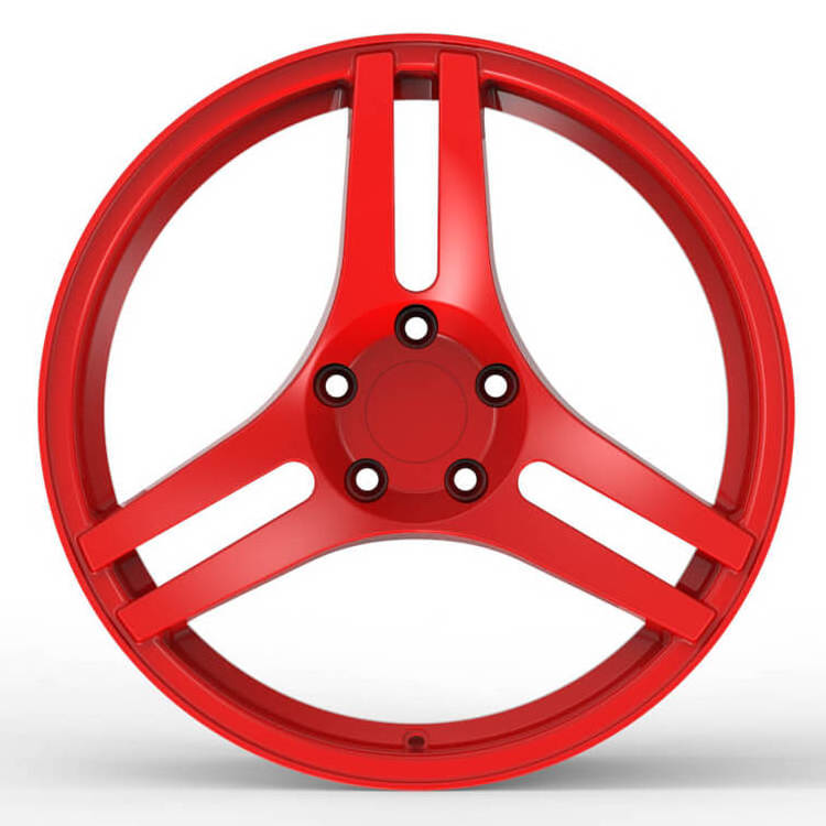 Alloy Wheels 18 Inch Red 3 Spoke Car Rims For Racing Car Performance 17'' 18'' 19'' 20'' 21'' 22'' 23'' 24'' Width 8-12j