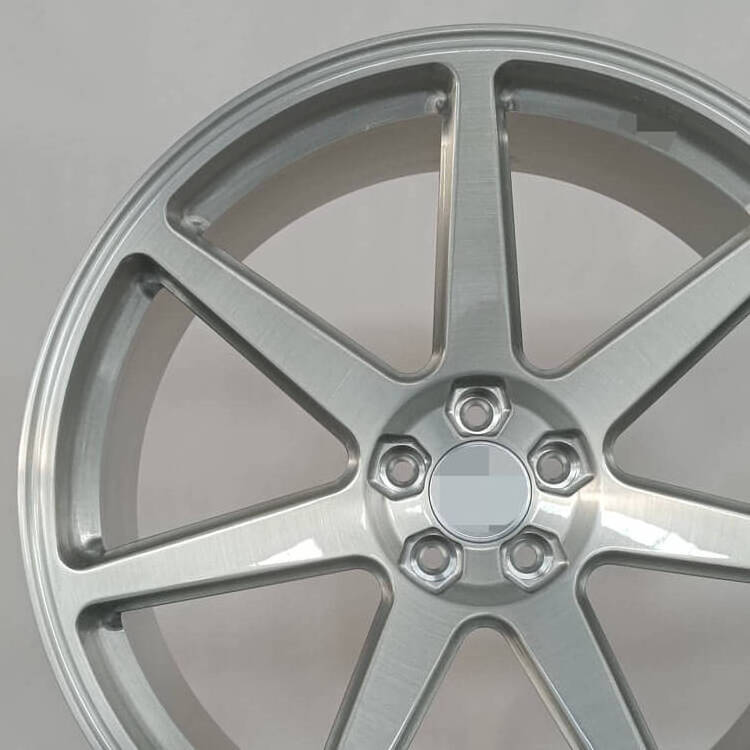 Forged Brushed Silver Alloy Car Rims 5x112 5x114.3 Wheels R18 19 Concave 7 Spoke