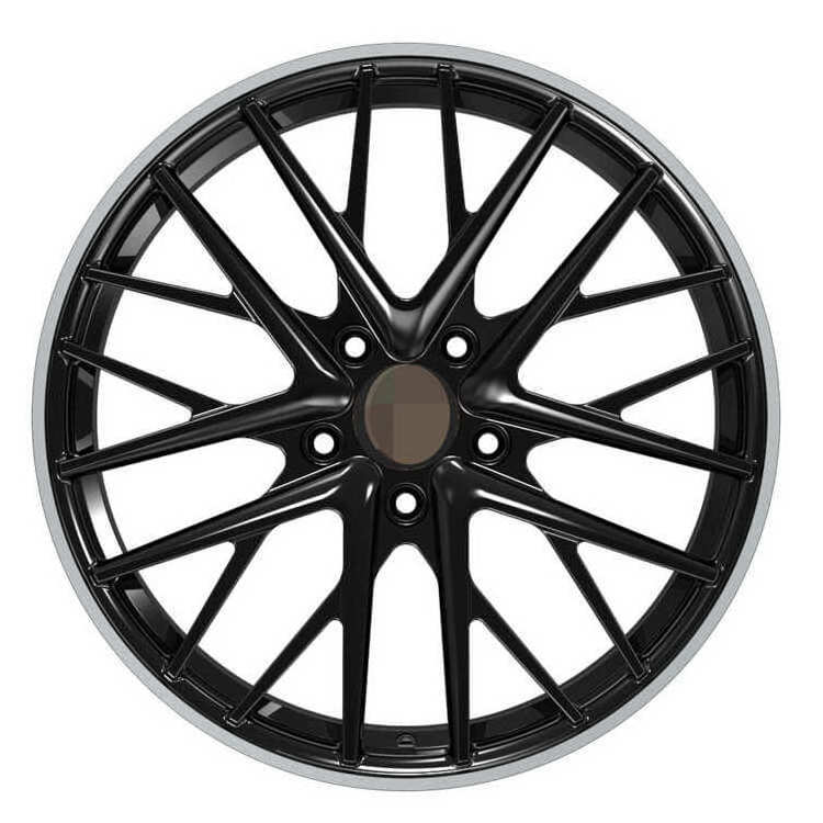 Oem Automobiles Parts Car Rims Black Finish Car Wheels 18 19 20 21 Inch Forged Black Wheels White Lip For Bmw E39