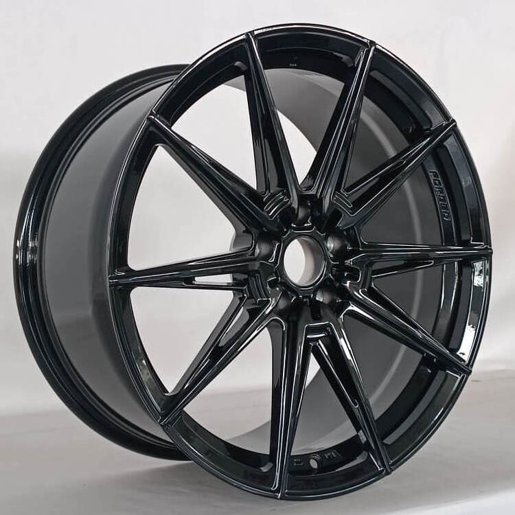 22 inch rims 5x114.3 glossy black shine on black glossy wheels rims for Audi a4 b8