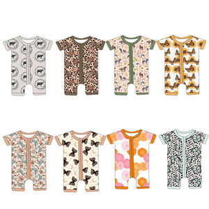 2024 Kids Clothing Baby Short Romper Bamboo Fabric Light and Breathable Sleepwear Girl Romper Cute Print 0-16T Clothing