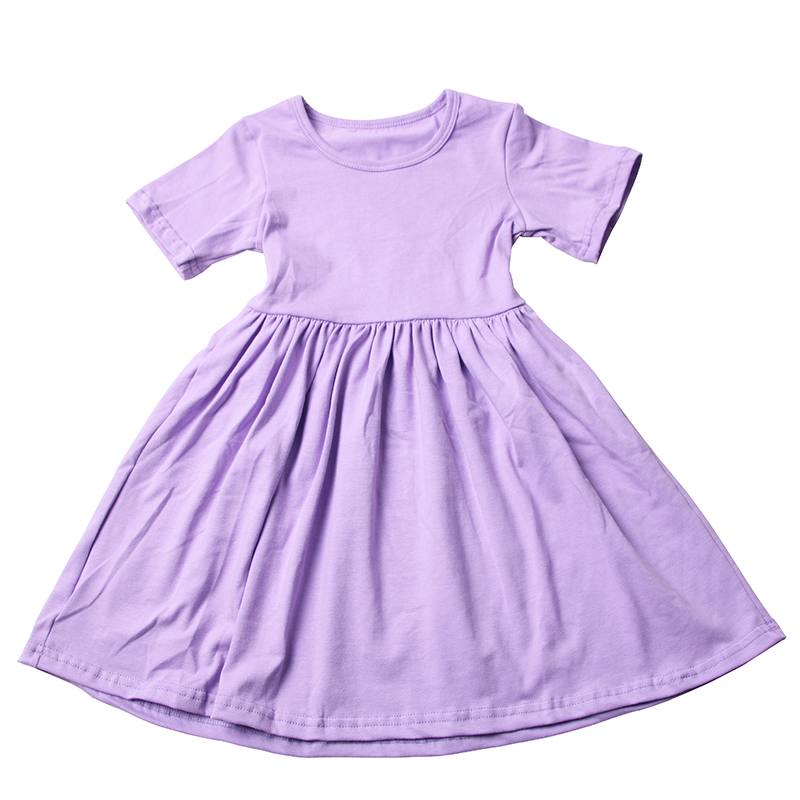 2024 Boutique New fashion Children's dress Girls Short sleeve dress comfortable fabric Toddler Cotton princess Party girl dress