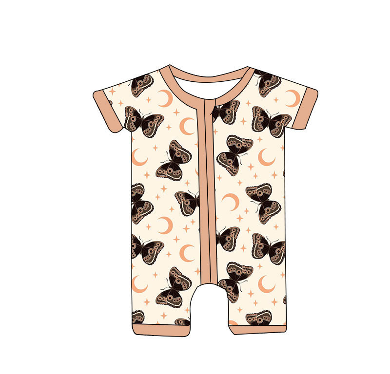 2024 Kids Clothing Baby Short Romper Bamboo Fabric Light and Breathable Sleepwear Girl Romper Cute Print 0-16T Clothing