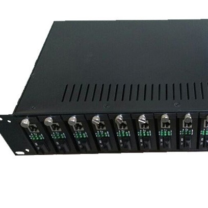 2U 14 slot fiber media converter managed rack mount chassis for standalone media converter