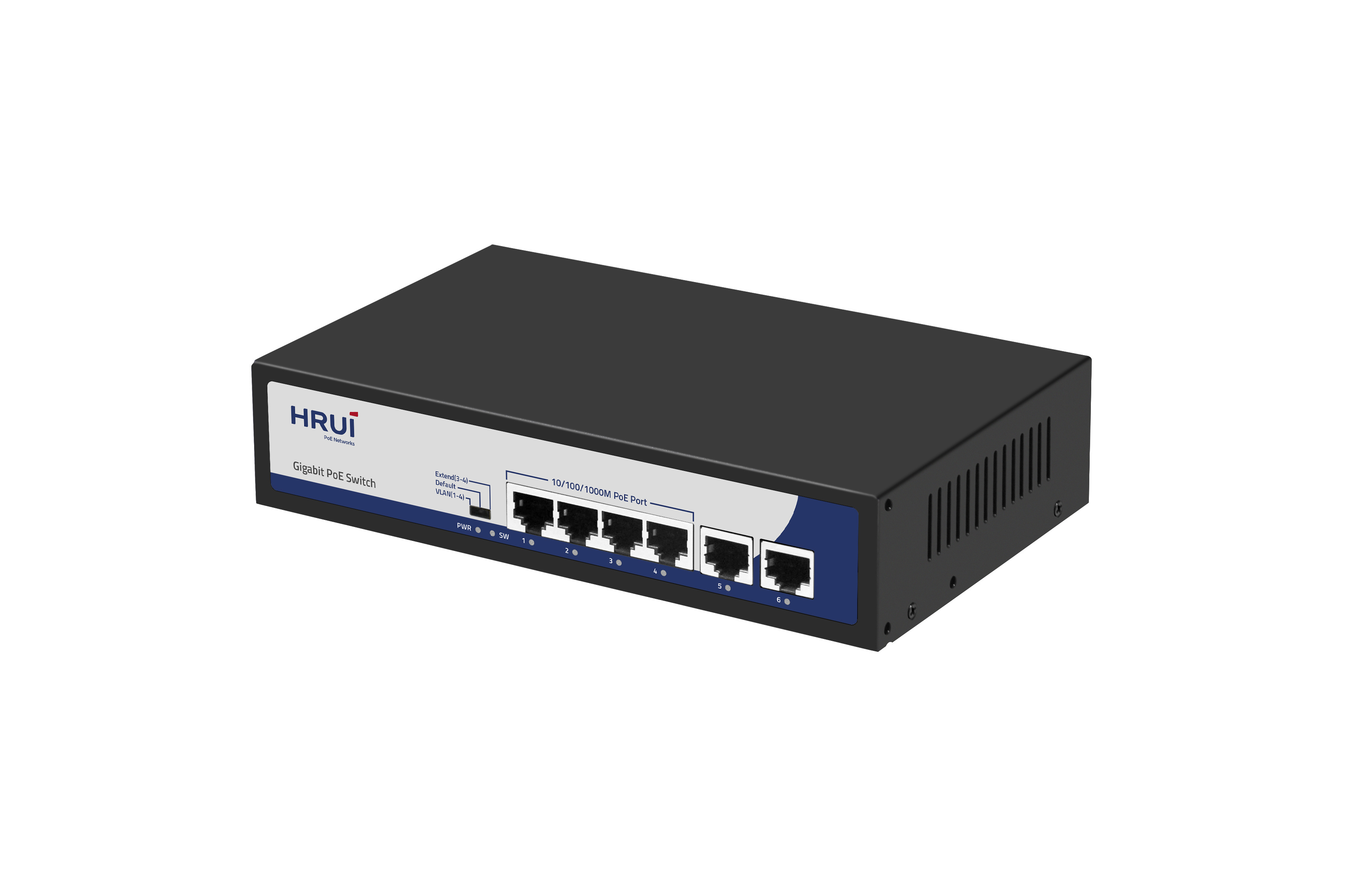 HRUI 4 Ports 10 100 1000Mbps Fast PoE Ethernet Network Switch for CCTV IP Camera Wireless AP