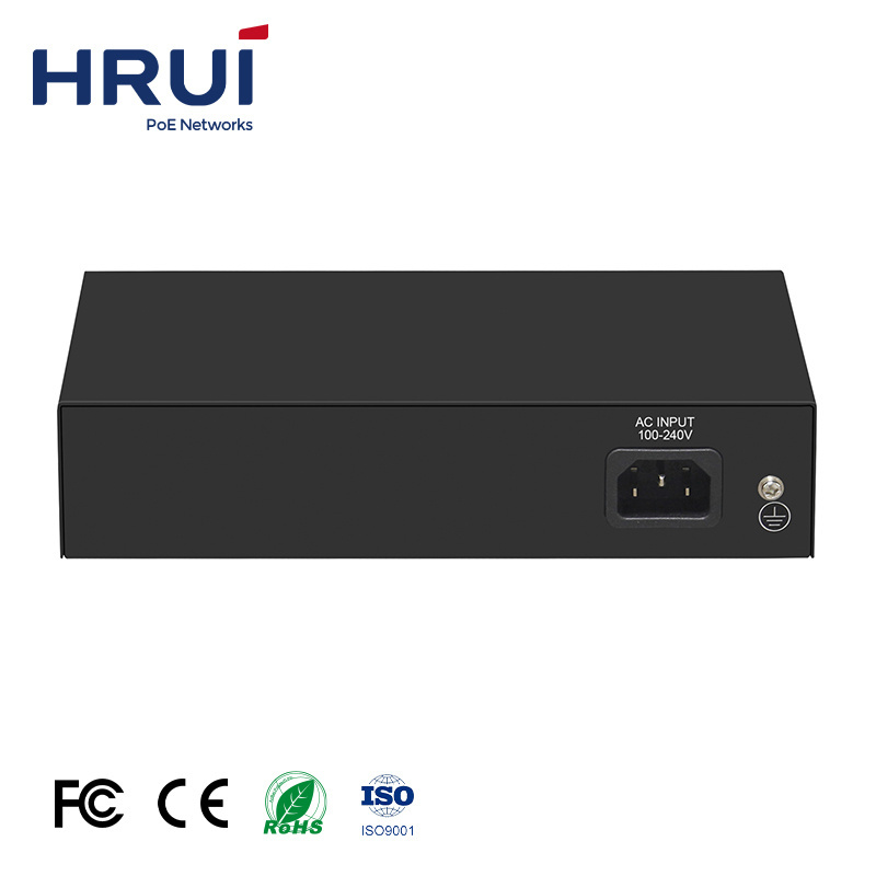 HRUI 120W100M 8 Ports VLAN AI PoE Switch with PoE Watchdog for CCTV IP Camera