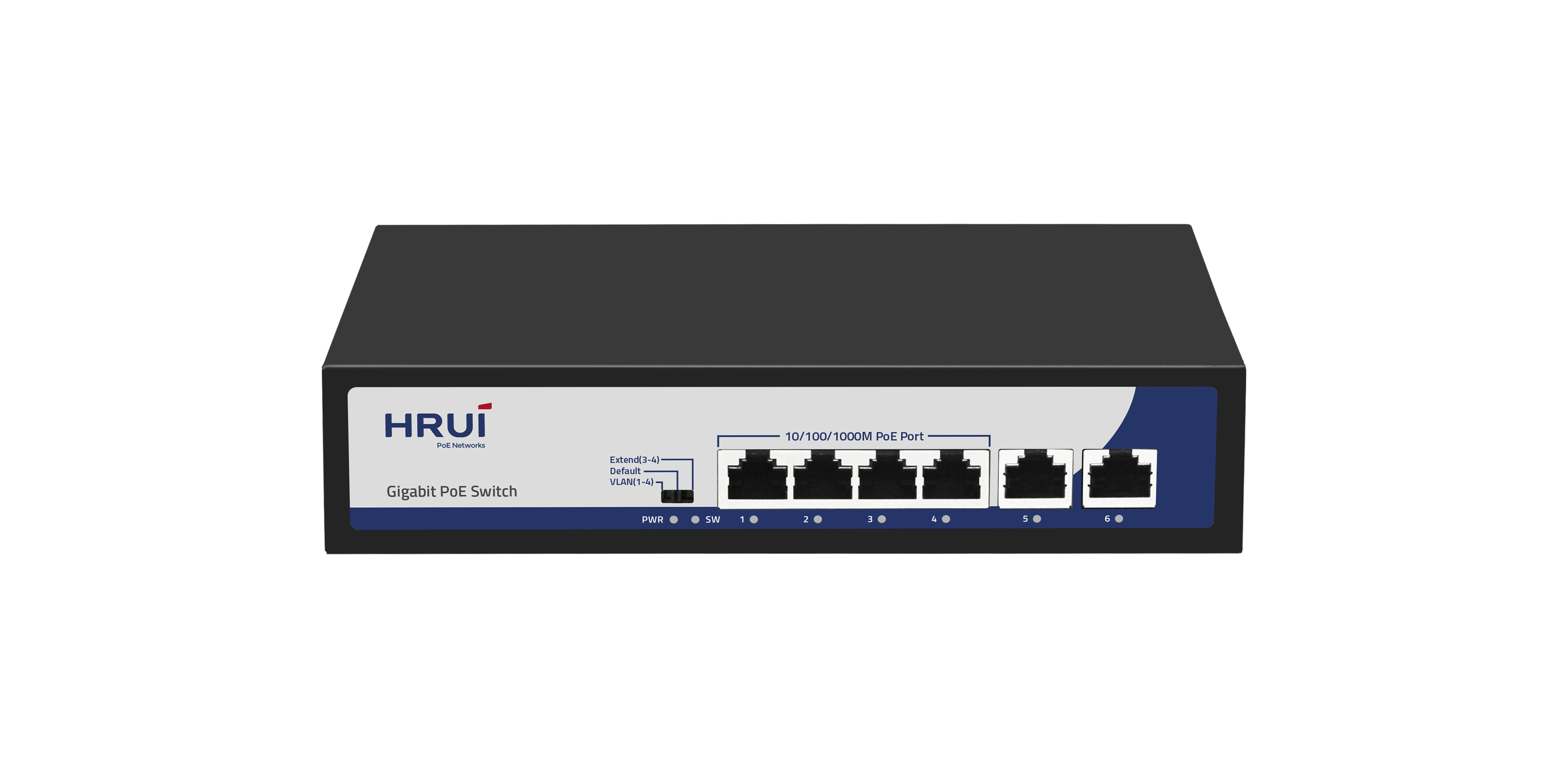 HRUI 4 Ports 10 100 1000Mbps Fast PoE Ethernet Network Switch for CCTV IP Camera Wireless AP