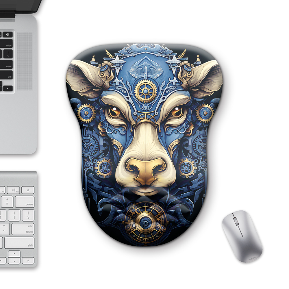 Chinese Zodiac Mouse Pad Keyboard Wrist Rest, Memory Foam with Non-Slip Base for Typing Pain Relief for Home/Office/Gaming  BSCI