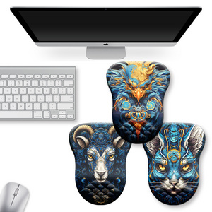 Chinese Zodiac Mouse Pad Keyboard Wrist Rest, Memory Foam with Non-Slip Base for Typing Pain Relief for Home/Office/Gaming  BSCI