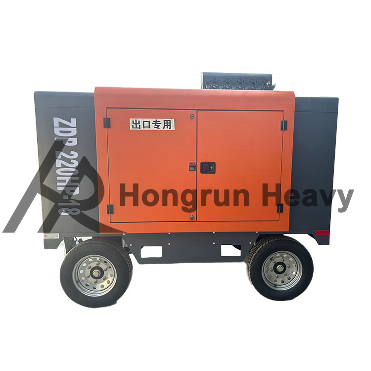 Hot selling high quality 18bar air compressor 162kw Cummins engine mining air compressor