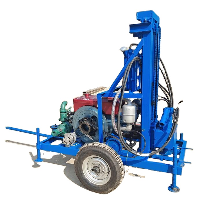 Brand new 150m depth portable diesel hydraulic small water well drilling rig for sale