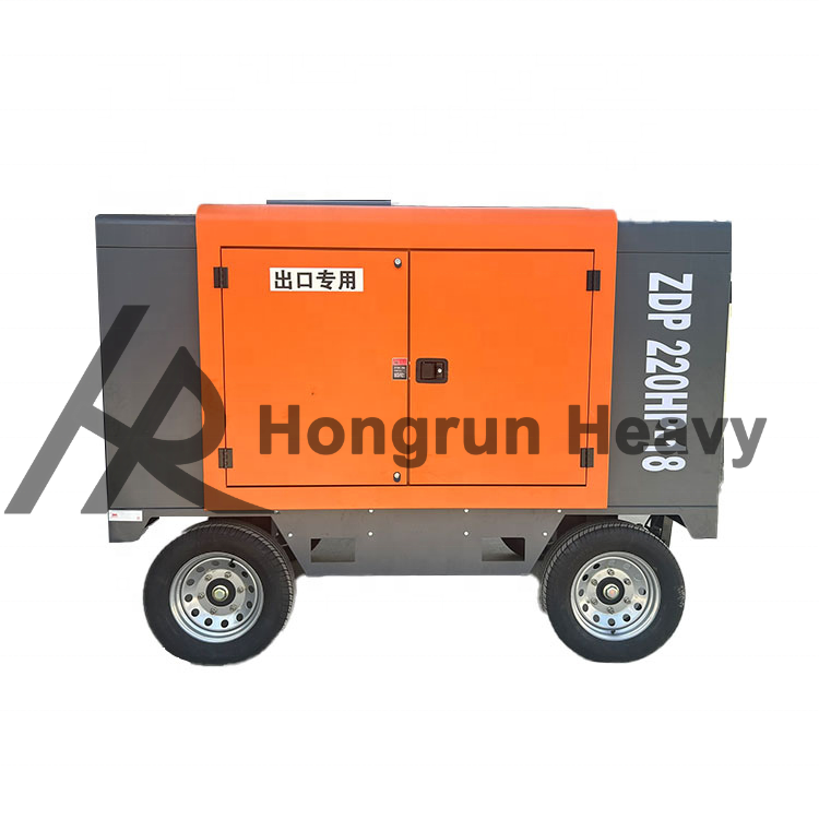 Hot selling high quality 18bar air compressor 162kw Cummins engine mining air compressor