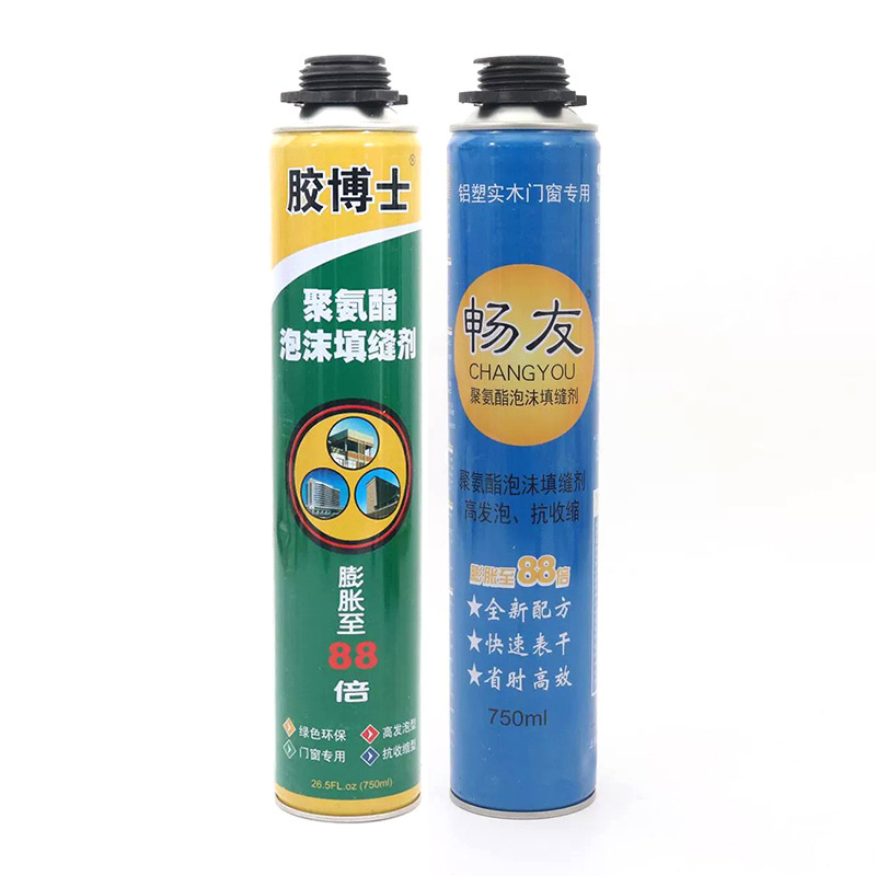 750ml General Purpose Pu Foam Polyurethane Mounting Foam Caulk Of Window And Door Frames