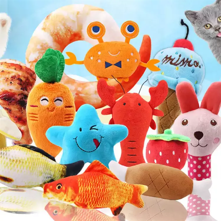 Toys Custom Mini Food Cute Wholesale Stuffed Squeaky Plush Luxury Pet Dog Squeak Chew Toy And Accessories For Dog