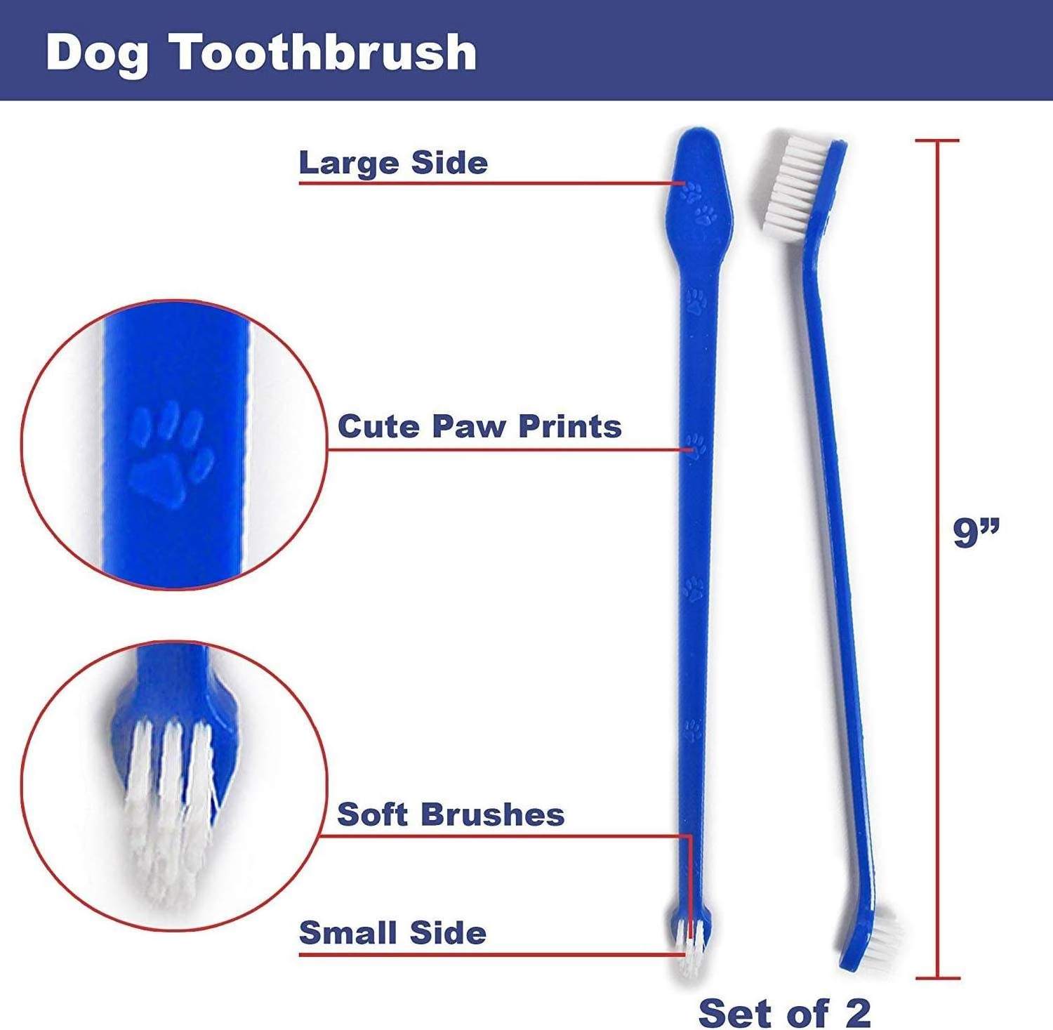 pet supplies hot selling Pet products  Care Plastic Dog toothbrush Stick With Double-head And Long handle toothbrush