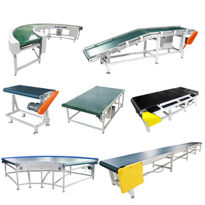 Industrial Flat Belt System Machine Cargo Grain Curve Straight Types Of Grip Pattern Modular Plastic Pvc Belt Conveyor