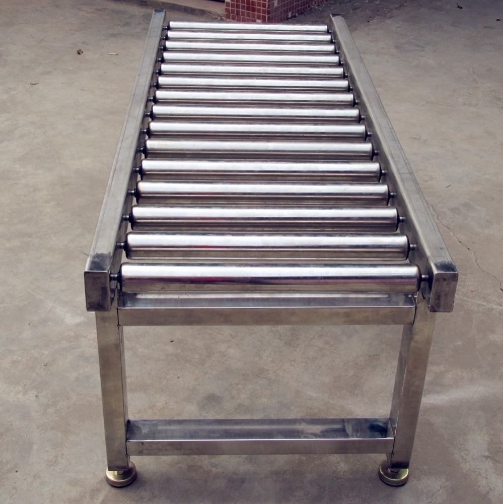 accumulative roller conveyor with gear motor sprocket driven conveyor belt for furniture factory