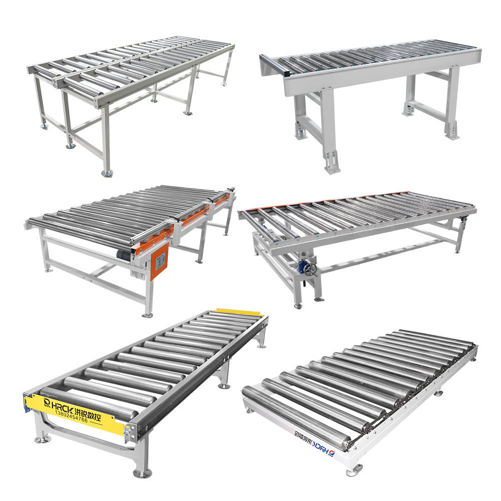 accumulative roller conveyor with gear motor sprocket driven conveyor belt for furniture factory