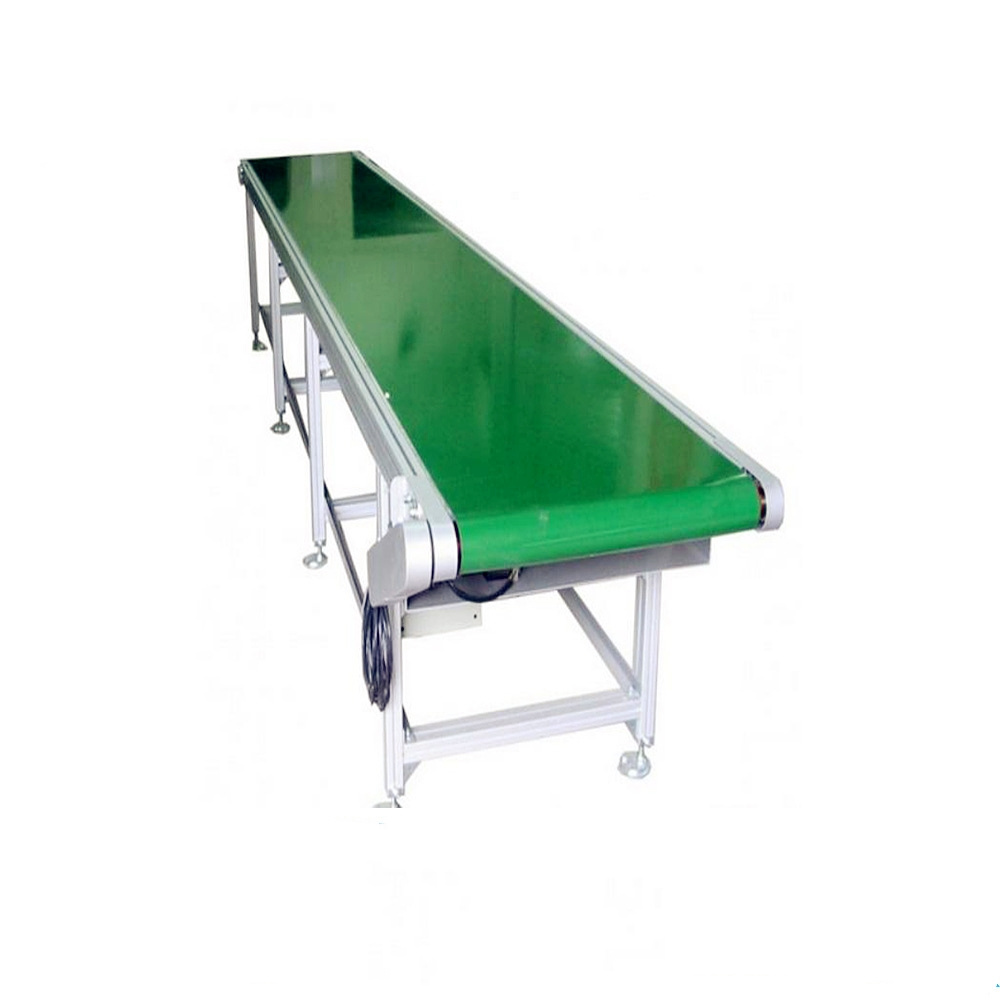 Custom Assembly Line Industrial Transfer Green Pvc Belt Conveyor