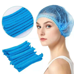 Mob Dust Caps Disposable Medical Non Woven Strip Cap Bouffant Head Cover Surgical Doctor Nurse Hat Double Elastic Clip Caps