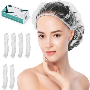 Travel Salon Plastic Clear Bath Caps Thickening Elastic Plastic Cap Hair Waterproof Biodegradable Hotel Shower Cap