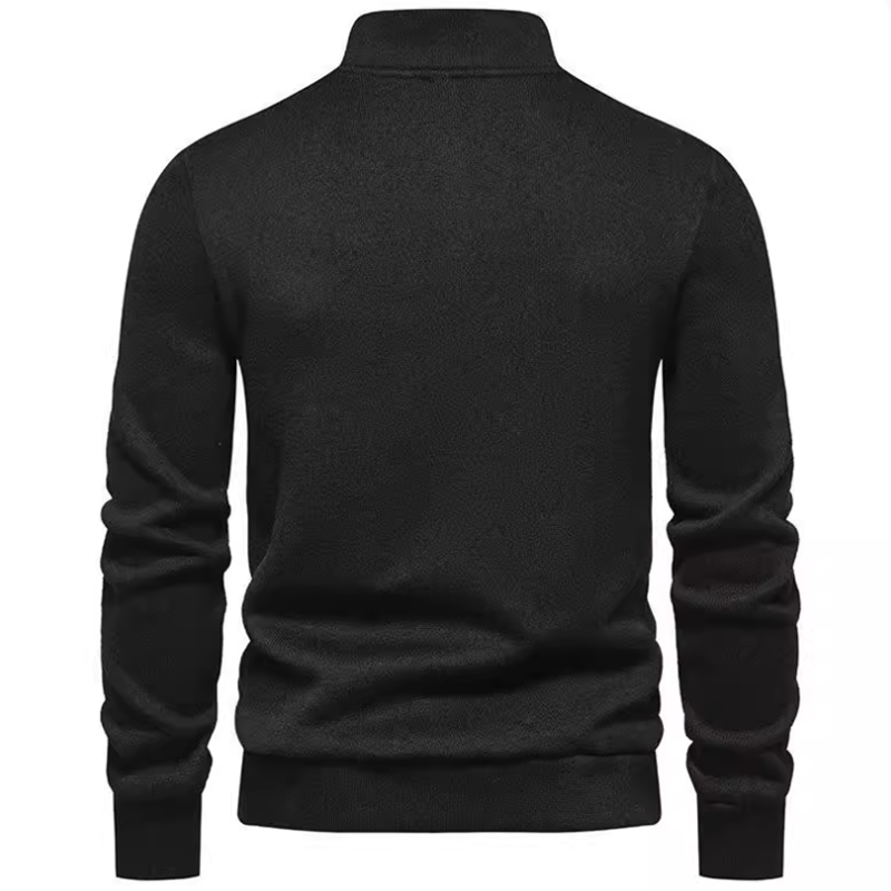 Classic Wool Cashmere Men's Pullover Cashmere Men Turtleneck Sweater with Zipper