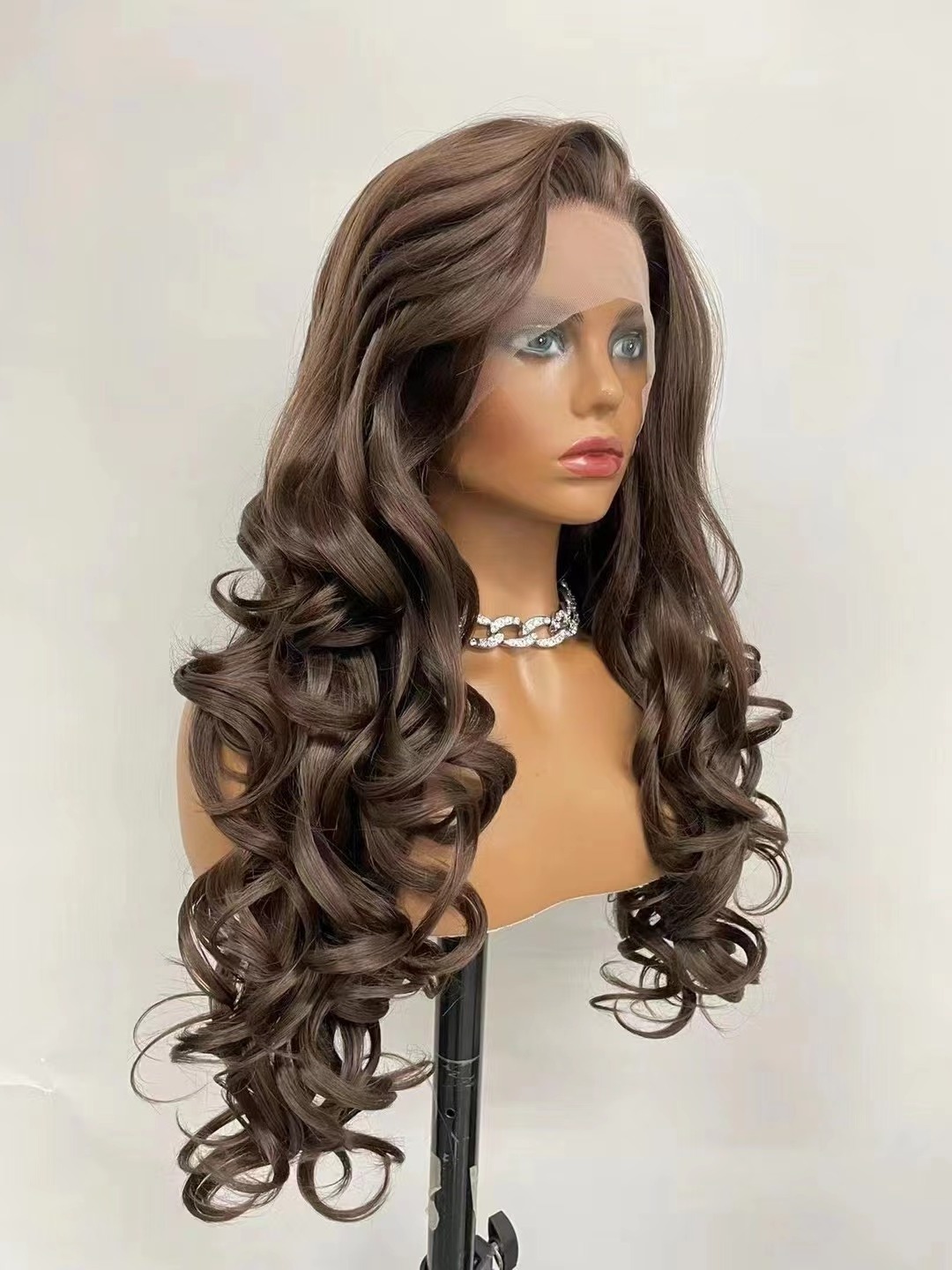 Wholesale Synthetic Wigs Lace Front With Baby Hair Transparent Swiss Synthetic Glueless 13x3 Lace Front Wig