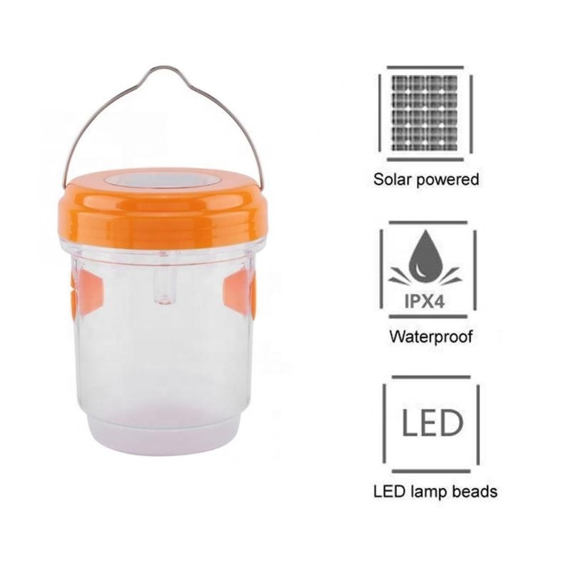 Garden Use pest control Outdoor Solar Powered Wasp Trap Plastic Bee Catcher Wasp Trap Bottle With Led light