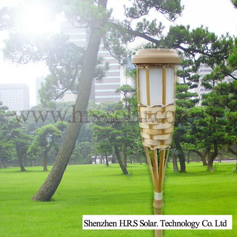 Decorative Lights solar torch light for outdoor bamboo tiki torches