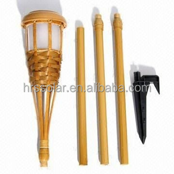 Decorative Lights solar torch light for outdoor bamboo tiki torches