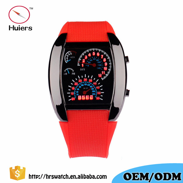 2017 cool Car Meter Dial Watch led men's watches