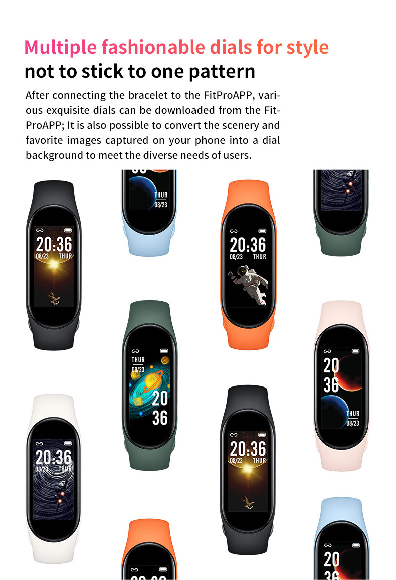 M Smart Band 8 With BT 4.0 Smart Band Watch Weather Message Fitness Band Smart Watch bracelet