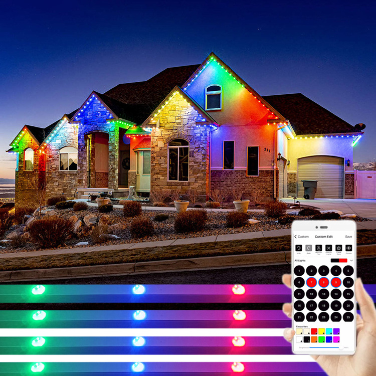 Outdoor Exterior Led Lights Permanent Holiday Christmas Lights Permanent Outdoor Lights