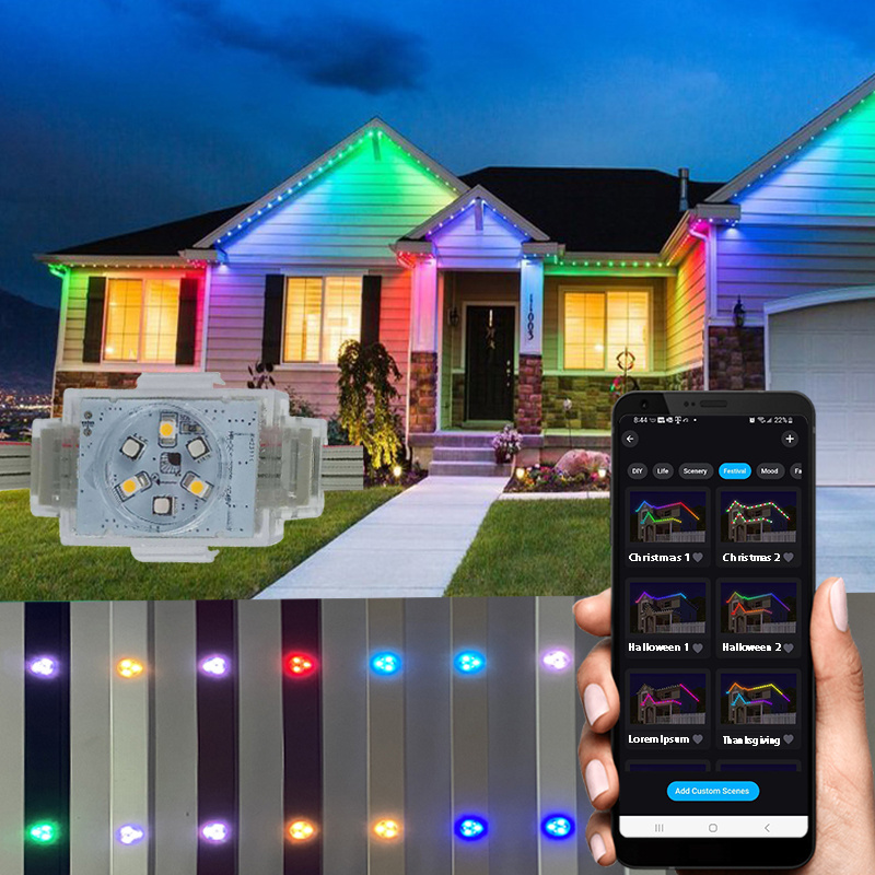 HRSYT Hot sales Product 48V Permanent Christmas Holiday Lights Pixel Led Light house light