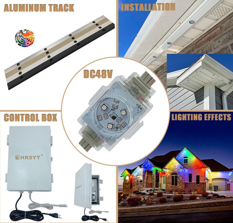 Outdoor IP68 Rgbw 48V Pixel Light Led Changing Exterior House Permanent Building Point Light