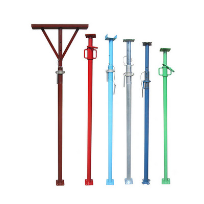 Formwork adjustable telescopic support steel scaffolding shoring system prop push pull props brace