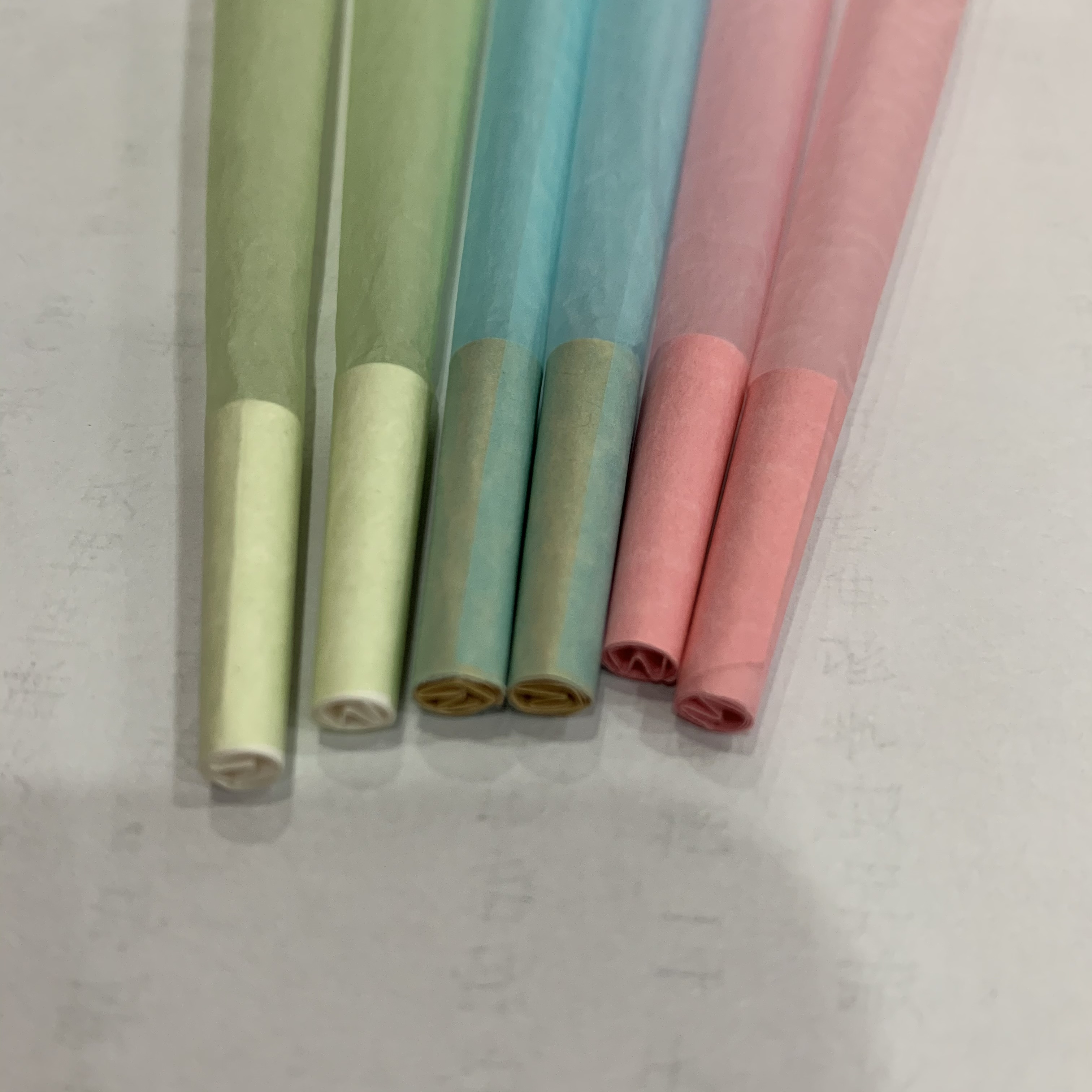 Cute Pink 110mm Pre Rolled Cones of King Size, Natural Unrefined Ultra Thin Cigarette Tubes Rolling Paper with Tips