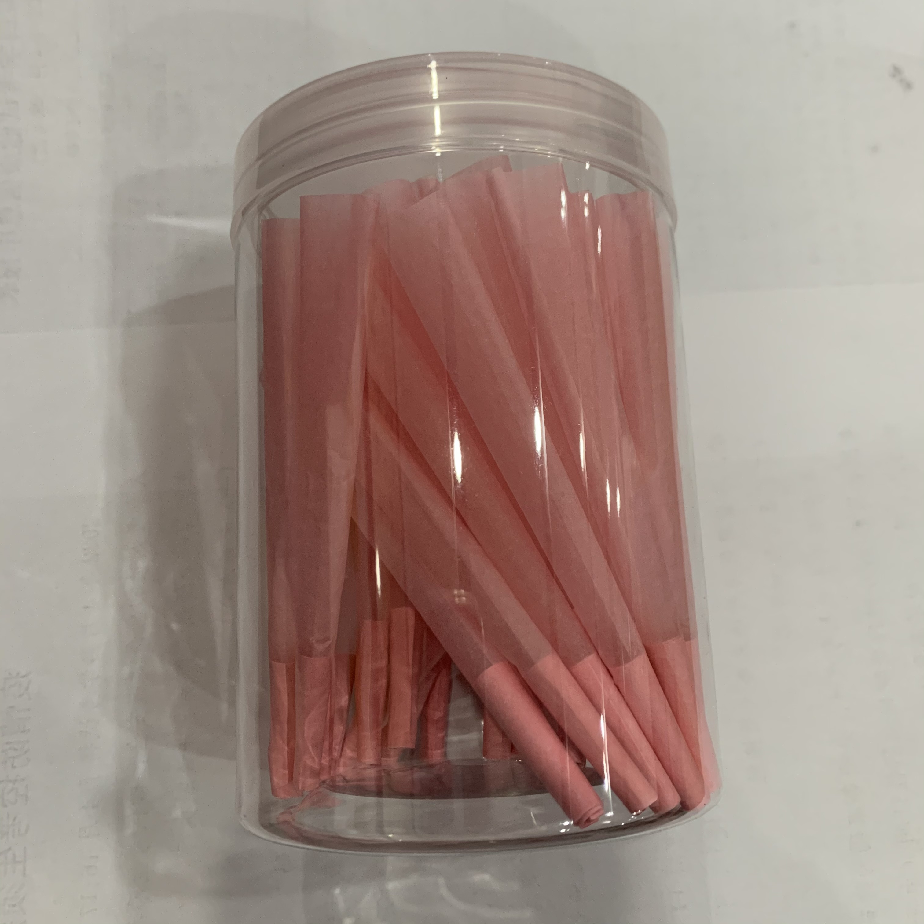 Cute Pink 110mm Pre Rolled Cones of King Size, Natural Unrefined Ultra Thin Cigarette Tubes Rolling Paper with Tips