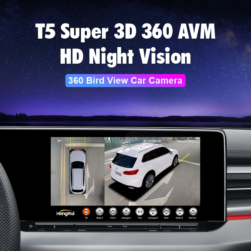 T5 360 Car Camera 3D Night Vision Around Bird View System  4 Camera For  TOYOTO 360 Degree Car camera